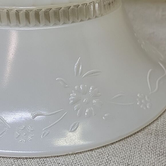 Vintage CEILING LIGHT LAMP SHADE GLOBE 3 Hole BEAD BALL 3 CHAIN- white - Picture 3 of 12